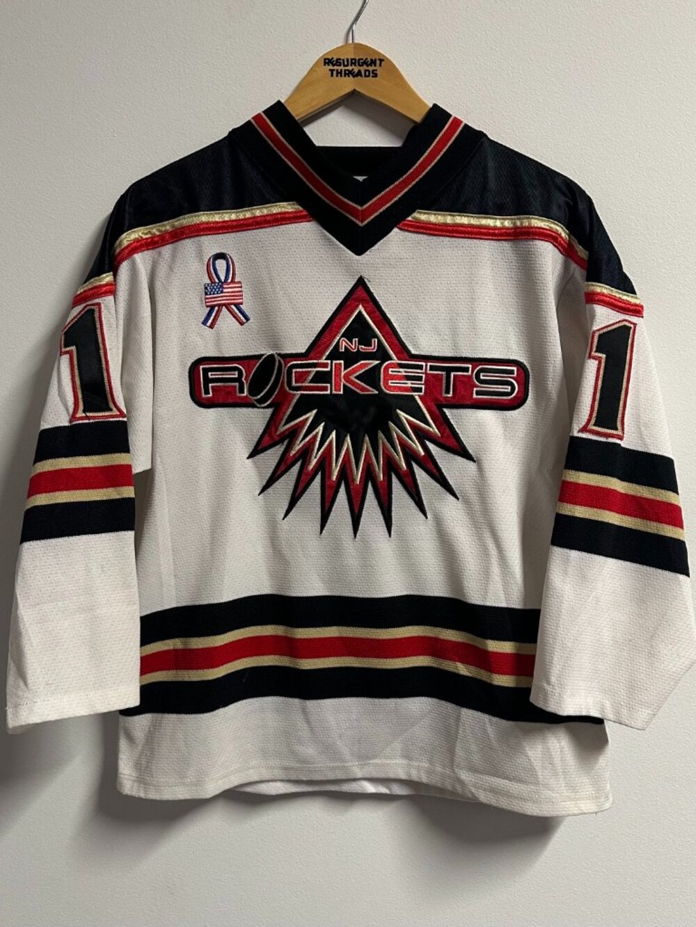 Vintage New Jersey Rockets Hockey Jersey Youth XL